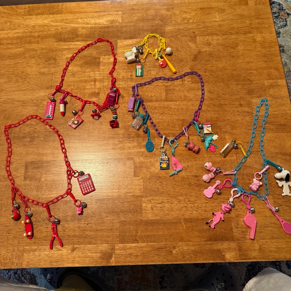 Vintage 80’s charm necklaces